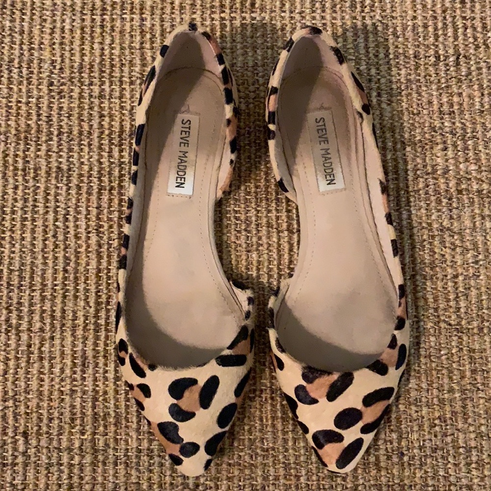 Steve Madden Elusion Leopard Half d'Orsay Flat